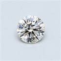 0.43 Carats, Round Diamond with Excellent Cut, H Color, IF Clarity and Certified by EGL