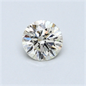 0.47 Carats, Round Diamond with Excellent Cut, I Color, VS2 Clarity and Certified by EGL