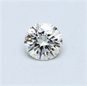 0.37 Carats, Round Diamond with Excellent Cut, H Color, VVS1 Clarity and Certified by EGL