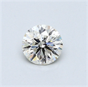 0.44 Carats, Round Diamond with Excellent Cut, H Color, VVS1 Clarity and Certified by EGL