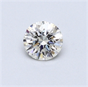 0.41 Carats, Round Diamond with Excellent Cut, H Color, VS1 Clarity and Certified by GIA