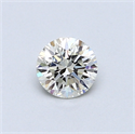 0.43 Carats, Round Diamond with Excellent Cut, H Color, VVS1 Clarity and Certified by EGL