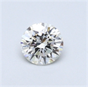 0.40 Carats, Round Diamond with Excellent Cut, I Color, SI1 Clarity and Certified by GIA