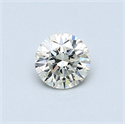 0.40 Carats, Round Diamond with Excellent Cut, H Color, VVS1 Clarity and Certified by EGL