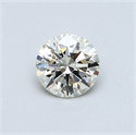 0.48 Carats, Round Diamond with Excellent Cut, H Color, VS1 Clarity and Certified by EGL