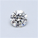 0.40 Carats, Round Diamond with Excellent Cut, H Color, SI1 Clarity and Certified by GIA