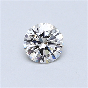 Picture of 0.40 Carats, Round Diamond with Excellent Cut, H Color, SI1 Clarity and Certified by GIA