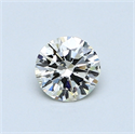 0.48 Carats, Round Diamond with Excellent Cut, H Color, VS2 Clarity and Certified by EGL