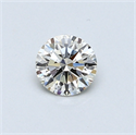 0.41 Carats, Round Diamond with Excellent Cut, H Color, VVS2 Clarity and Certified by EGL