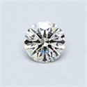 0.44 Carats, Round Diamond with Excellent Cut, H Color, VVS1 Clarity and Certified by EGL