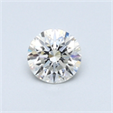 0.40 Carats, Round Diamond with Very Good Cut, J Color, IF Clarity and Certified by GIA