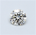 0.43 Carats, Round Diamond with Excellent Cut, H Color, IF Clarity and Certified by EGL