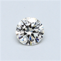 0.40 Carats, Round Diamond with Excellent Cut, H Color, VVS1 Clarity and Certified by EGL