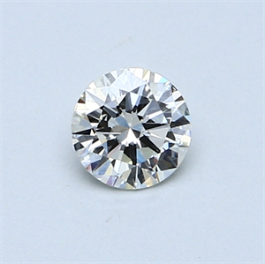 Picture of 0.40 Carats, Round Diamond with Very Good Cut, H Color, VS2 Clarity and Certified by GIA