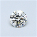 0.34 Carats, Round Diamond with Excellent Cut, H Color, VVS1 Clarity and Certified by EGL