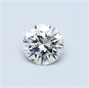 0.42 Carats, Round Diamond with Excellent Cut, G Color, VVS1 Clarity and Certified by EGL