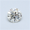 0.39 Carats, Round Diamond with Excellent Cut, H Color, VS1 Clarity and Certified by EGL