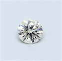 0.31 Carats, Round Diamond with Excellent Cut, H Color, VVS2 Clarity and Certified by EGL