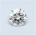 0.44 Carats, Round Diamond with Excellent Cut, H Color, VVS1 Clarity and Certified by EGL