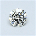 0.43 Carats, Round Diamond with Excellent Cut, H Color, VVS1 Clarity and Certified by EGL