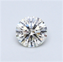 0.44 Carats, Round Diamond with Excellent Cut, I Color, VS2 Clarity and Certified by GIA