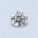 0.30 Carats, Round Diamond with Excellent Cut, I Color, VVS2 Clarity and Certified by EGL