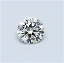 0.33 Carats, Round Diamond with Excellent Cut, H Color, VS1 Clarity and Certified by EGL