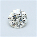 0.47 Carats, Round Diamond with Excellent Cut, H Color, VVS1 Clarity and Certified by EGL