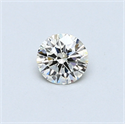 0.30 Carats, Round Diamond with Excellent Cut, I Color, VS2 Clarity and Certified by EGL