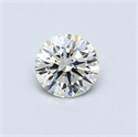 0.43 Carats, Round Diamond with Excellent Cut, H Color, VVS1 Clarity and Certified by EGL