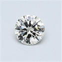 0.48 Carats, Round Diamond with Excellent Cut, H Color, VS1 Clarity and Certified by EGL