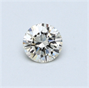 0.38 Carats, Round Diamond with Excellent Cut, H Color, VS1 Clarity and Certified by EGL