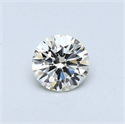 0.32 Carats, Round Diamond with Excellent Cut, I Color, VVS2 Clarity and Certified by EGL