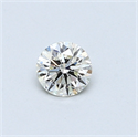 0.30 Carats, Round Diamond with Excellent Cut, H Color, IF Clarity and Certified by EGL