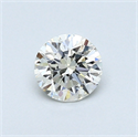 0.43 Carats, Round Diamond with Excellent Cut, H Color, VS1 Clarity and Certified by EGL