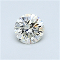 0.45 Carats, Round Diamond with Excellent Cut, H Color, VVS2 Clarity and Certified by EGL