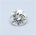 0.36 Carats, Round Diamond with Excellent Cut, H Color, VS1 Clarity and Certified by EGL