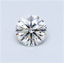 0.42 Carats, Round Diamond with Excellent Cut, H Color, VS2 Clarity and Certified by GIA