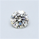 0.43 Carats, Round Diamond with Excellent Cut, H Color, VVS1 Clarity and Certified by EGL