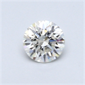 0.44 Carats, Round Diamond with Very Good Cut, F Color, SI1 Clarity and Certified by GIA