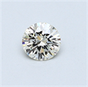 0.36 Carats, Round Diamond with Excellent Cut, I Color, VS1 Clarity and Certified by EGL