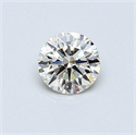 0.43 Carats, Round Diamond with Excellent Cut, H Color, VS1 Clarity and Certified by EGL