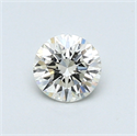 0.43 Carats, Round Diamond with Very Good Cut, H Color, SI1 Clarity and Certified by GIA