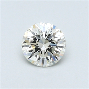 Picture of 0.43 Carats, Round Diamond with Very Good Cut, H Color, SI1 Clarity and Certified by GIA