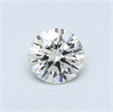 0.40 Carats, Round Diamond with Excellent Cut, H Color, VVS1 Clarity and Certified by EGL