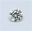 0.33 Carats, Round Diamond with Excellent Cut, H Color, VVS2 Clarity and Certified by EGL