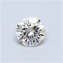 0.47 Carats, Round Diamond with Excellent Cut, G Color, VVS2 Clarity and Certified by EGL