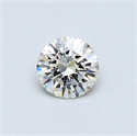 0.40 Carats, Round Diamond with Excellent Cut, H Color, VS1 Clarity and Certified by EGL