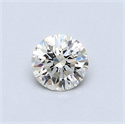 0.44 Carats, Round Diamond with Excellent Cut, H Color, VS2 Clarity and Certified by EGL