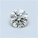 0.46 Carats, Round Diamond with Excellent Cut, H Color, VS1 Clarity and Certified by EGL